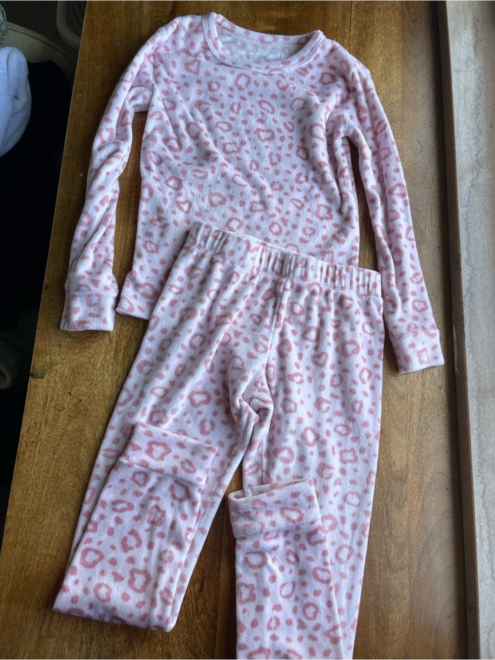 Cat & Jack Pink Leopard-Print Pajama Set
